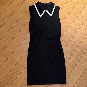 Alice + Olivia Black Dress with White Collar